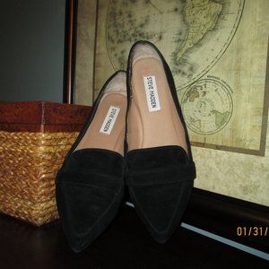 Steve Madden Jainna Penny Loafer Sz 7 Black Suede